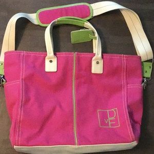 DVF canvas overnight bag. Brand new.